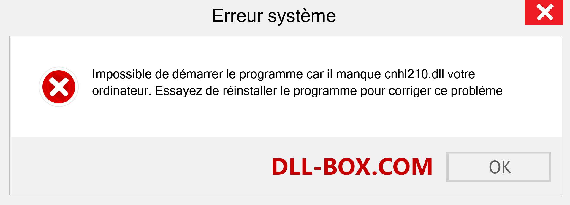 Le fichier cnhl210.dll est manquant ?. Télécharger pour Windows 7, 8, 10 - Correction de l'erreur manquante cnhl210 dll sur Windows, photos, images