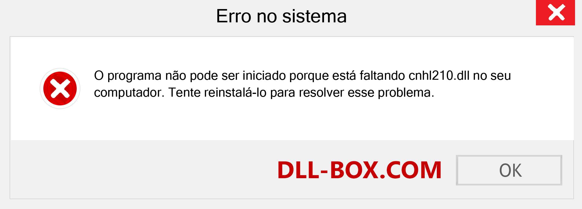 Arquivo cnhl210.dll ausente ?. Download para Windows 7, 8, 10 - Correção de erro ausente cnhl210 dll no Windows, fotos, imagens